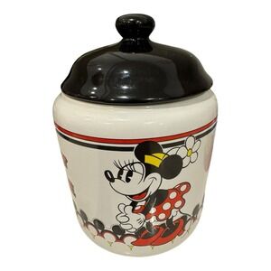 Disney Vintage 1990s Mickey & Minnie Mouse Cookie Jar Canister Collectible‎